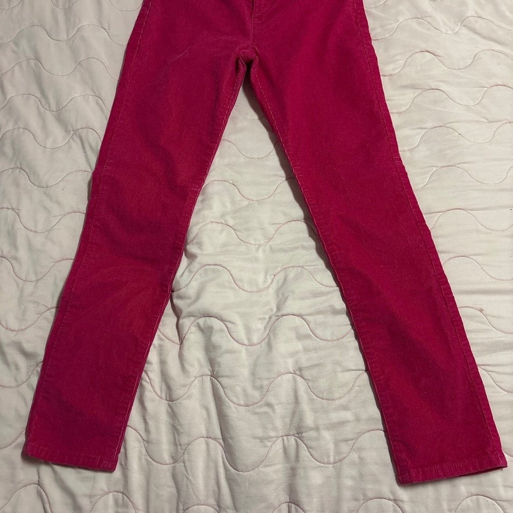 J crew girls size 14 hot pink corduroy pants.